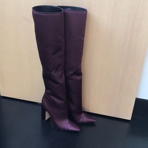 Burgundy boots
